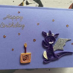 Fun Purple Dragon Birthday Card