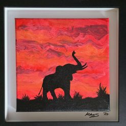 Fluid art silhouette elephant 2 Fluid art silhouette elephant 2