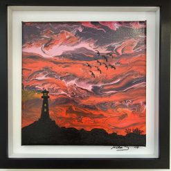 Fluid art silhouette elephant