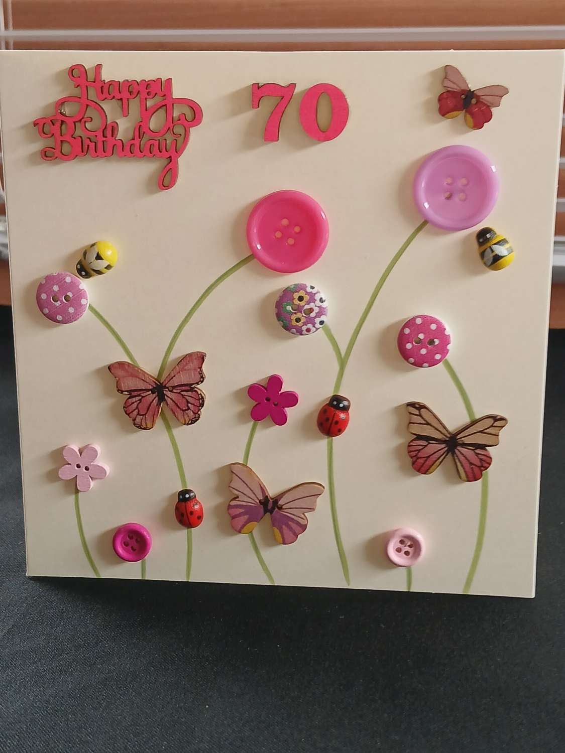 Handmade 70th birthday card MadeMe