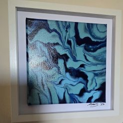 Fluid art silhouette elephant
