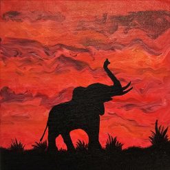 Fluid art silhouette elephant 1 Fluid art silhouette elephant 1