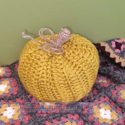 Crocheted Pumpkin 7 inch - Add a Cozy Touch to Your Halloween Decor!