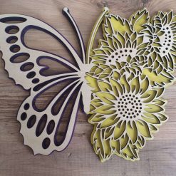 Butterfly & Sunflower Wall Design 1