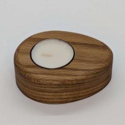 Oak Tea Light Holder, oval