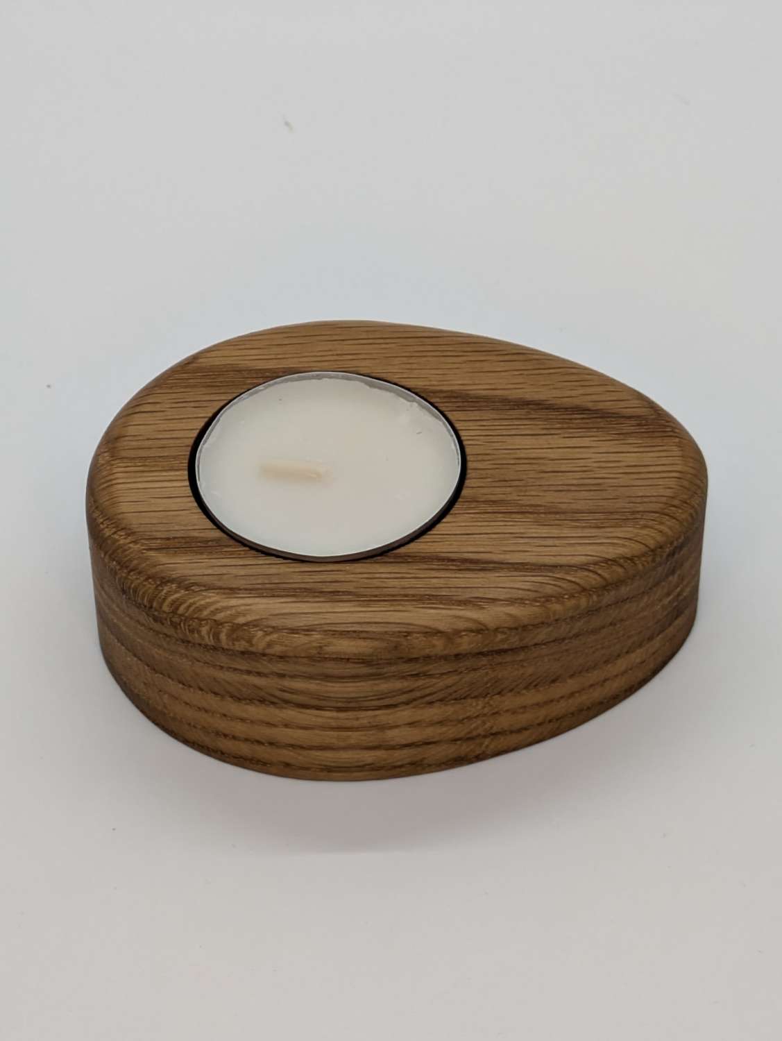 Oak Tea Light Holder, oval Oak Tea Light Holder, oval