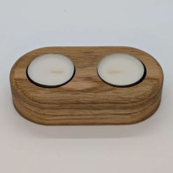 Oak Tea Light Holder, 1 tea light
