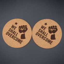 WSO Round cork coaster (pair)