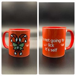 Cheeky candy cane mug