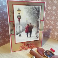 Christmas Card - Personalised - Gold Couple