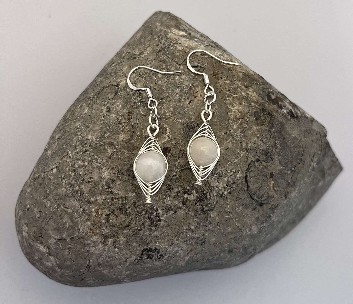 Moonstone Dangle Earrings Moonstone Dangle Earrings
