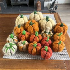 Alpaca felted pumpkins
