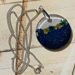 Resin Pendant on a 20" Silver Chain 4 Resin Pendant on a 20" Silver Chain 4
