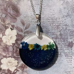 Resin Pendant on a 20" Silver Chain 3 Resin Pendant on a 20" Silver Chain 3