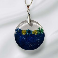 Resin Pendant on a 20" Silver Chain
