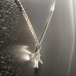 Silver Seaweed Necklace 3