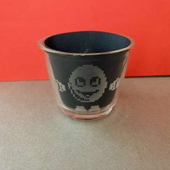 Glass Etched Tea-light Candle Holder  - Dizzy