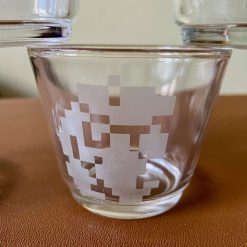Glass Etched Tea-light Candle Holder  - Monty Mole