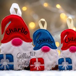 Gnome Personalised Christmas gnome/gonk bauble.