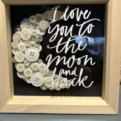 Love you to the moon and back deep box frame