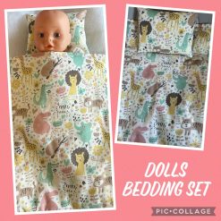 Dolls Duvet & Pillowcase Set Animals Design