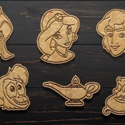 3D Disney Aladdin Character Cookie/Biscuit/Playdough Cutters