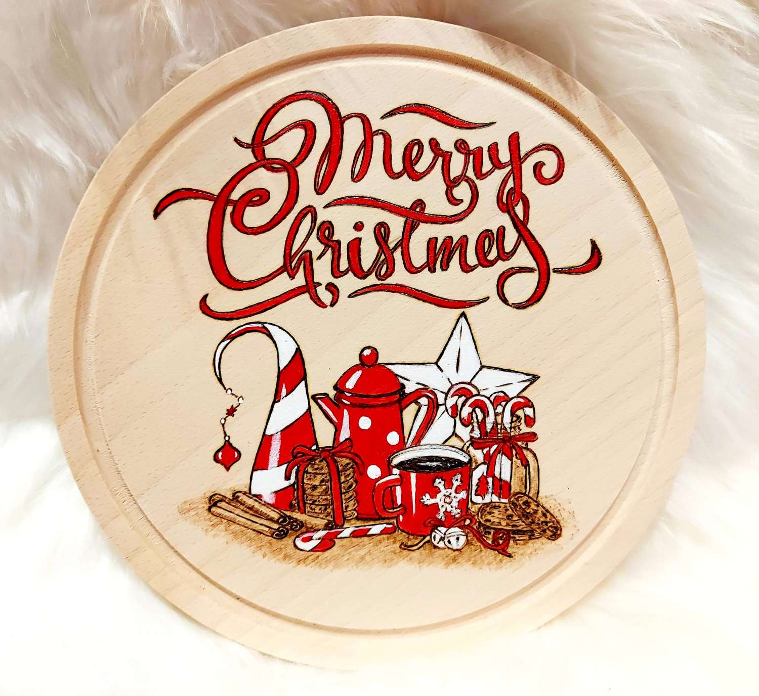 Christmas Eve Box with pyrography design Christmas Eve Box with pyrography design