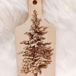 Wooden Cutting Board with Pyrography Design