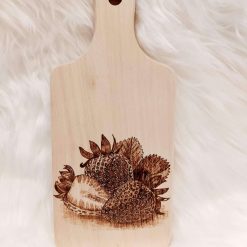 Wooden Cutting Board with Pyrography Design