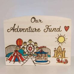 Money Box with pyrography design 1
