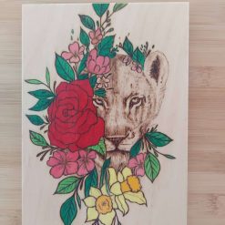Harry Potter style wooden notebook with freehand pyrography