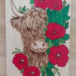 Harry Potter style wooden notebook with freehand pyrography