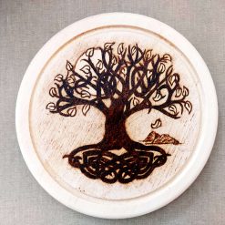 Wooden board - table decoration with pyrography design
