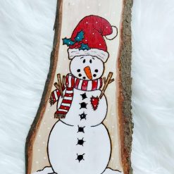 Christmas Eve Box with pyrography design