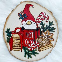 Christmas Eve Box with pyrography design