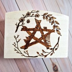 Money Box with holistic pyrography design 3 Money Box with holistic pyrography design 3