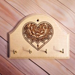 Wooden board - table decoration with pyrography design