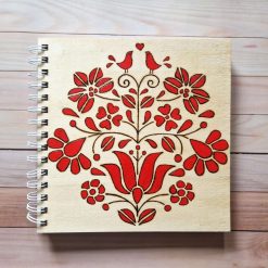 Harry Potter style wooden notebook with freehand pyrography