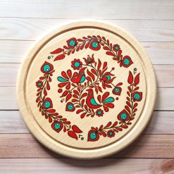 Wooden board - table decoration with pyrography design