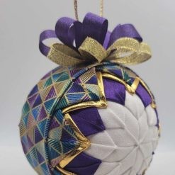 Peacock coloured bauble