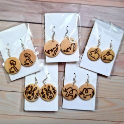 Earrings with animal designs (Size: 3 cm)