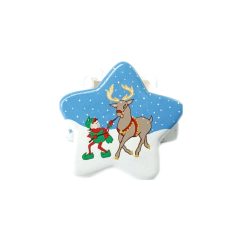 Star Trinket box - Reindeer & Elf design