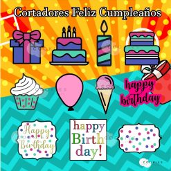 3D Happy Birthday Cookie/Biscuit/Playdough Cutters