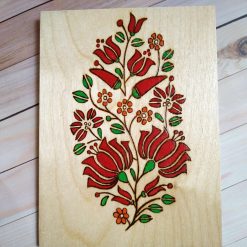 Harry Potter style wooden notebook with freehand pyrography