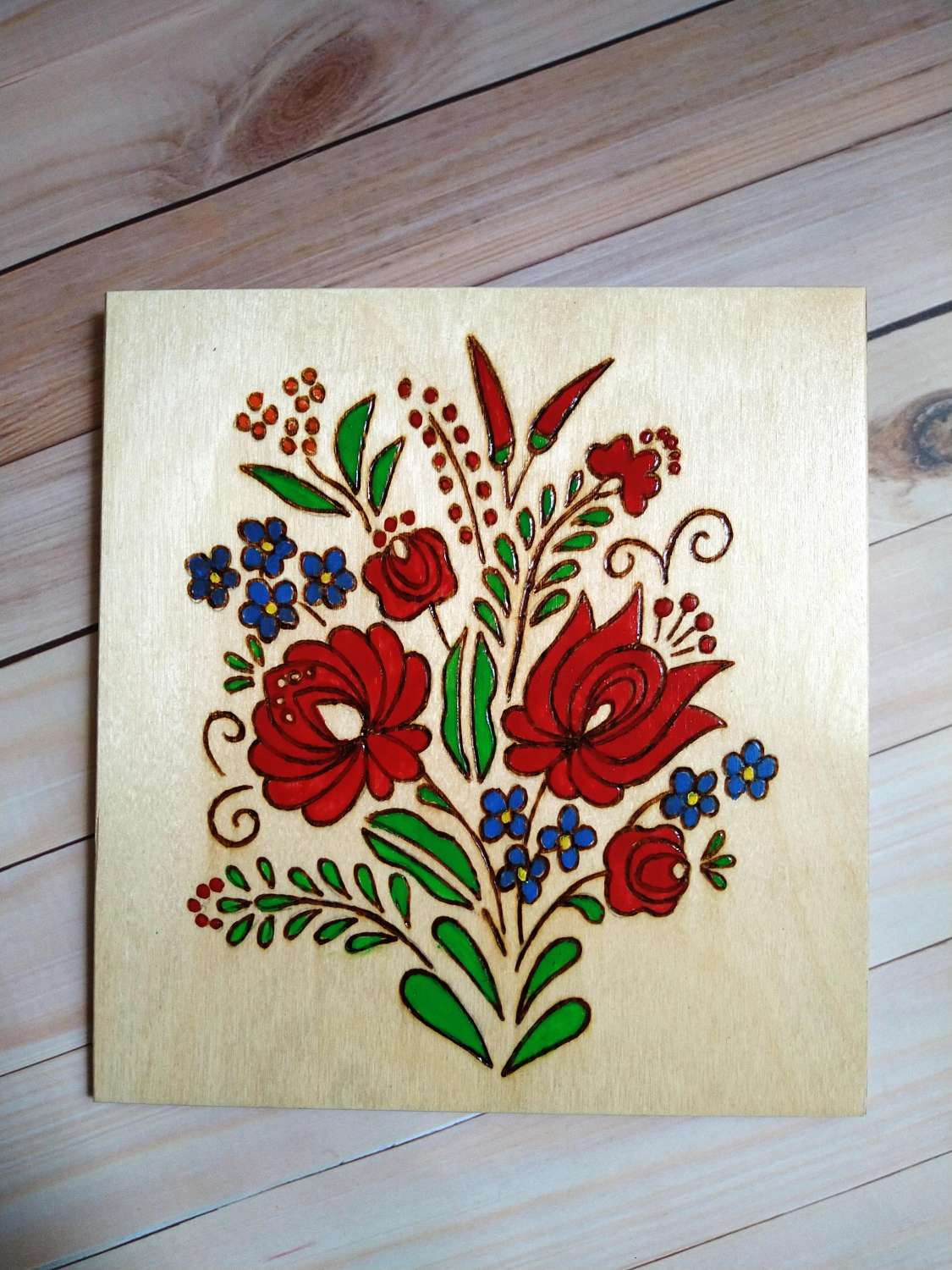 Harry Potter style wooden notebook with freehand pyrography Harry Potter style wooden notebook with freehand pyrography