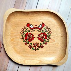 Wooden board - table decoration with pyrography design