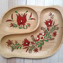 Wooden board - table decoration with pyrography design