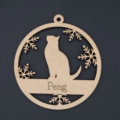 Personalised  cat tree ornament #3