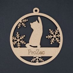 Personalised  cat tree ornament #5