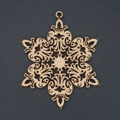 laser cut wooden Christmas tree decoration - Fancy Star #1